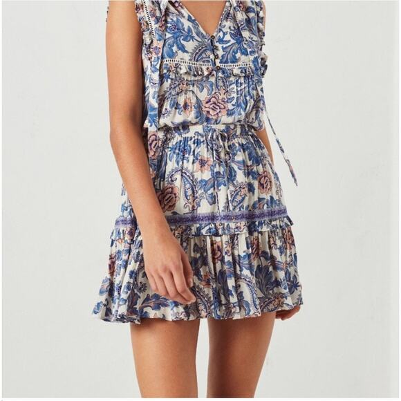 Spell Dresses & Skirts - Spell & The Gypsy Collective Etienne Mini Skirt Small Blue Floral Boho Paisley